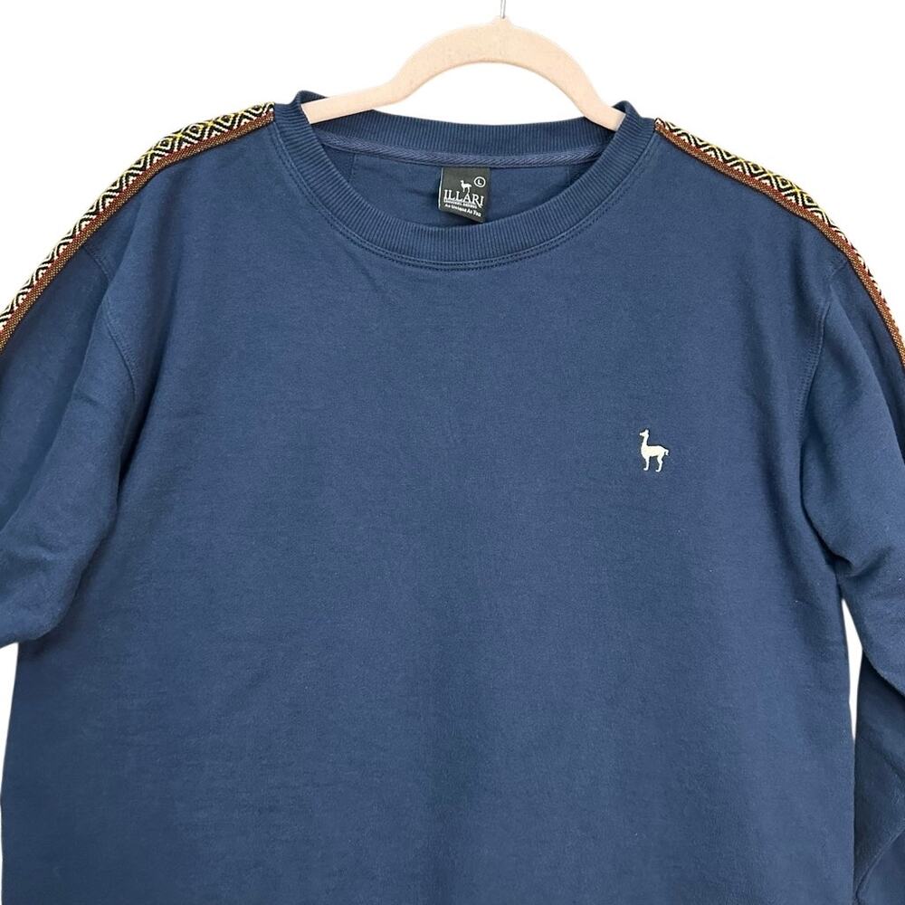 ILLARI SOUVENIRS Crew Neck Sweater POLERA RUMI LACRE Navy Blue Size Large‎ - Picture 7 of 14